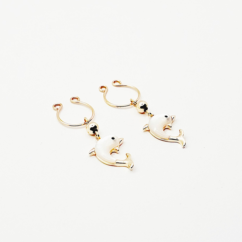 Dolphin non-piercing nipple ring-Thyye