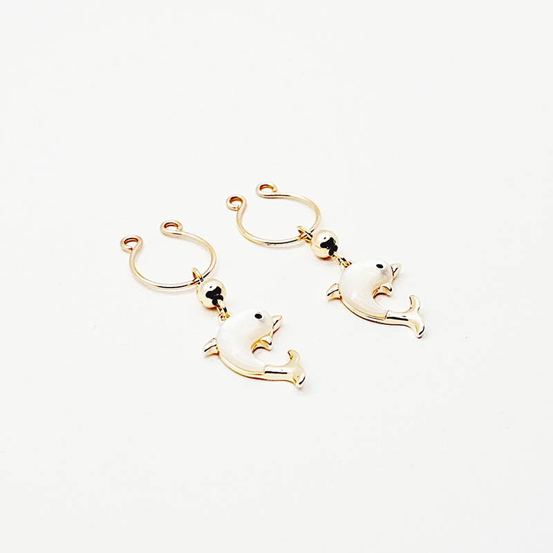 Dolphin non-piercing nipple ring-Thyye