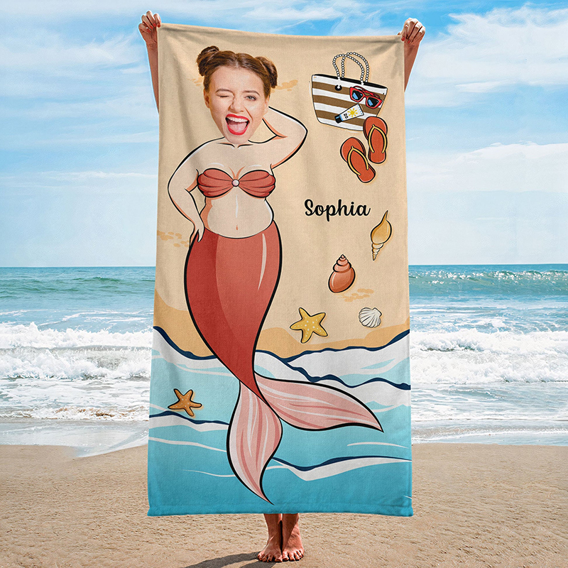 Funny Towels - Personalised Photo Beach Towels-Thyye