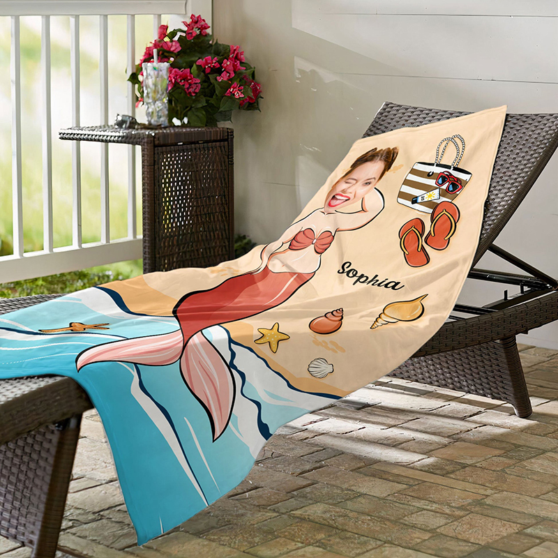 Funny Towels - Personalised Photo Beach Towels-Thyye