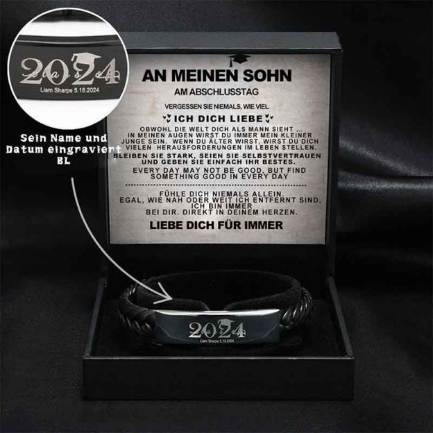 Personalisiertes Geschenkset zum Schulabschluss Ihres Sohnes-Thyye