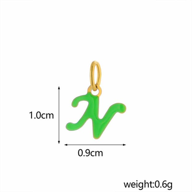 Adjustable pearl nipple decoration - custom colored letters