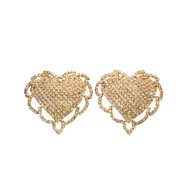 Love breast stickers female sexy rhinestone nipple stickers-Thyye