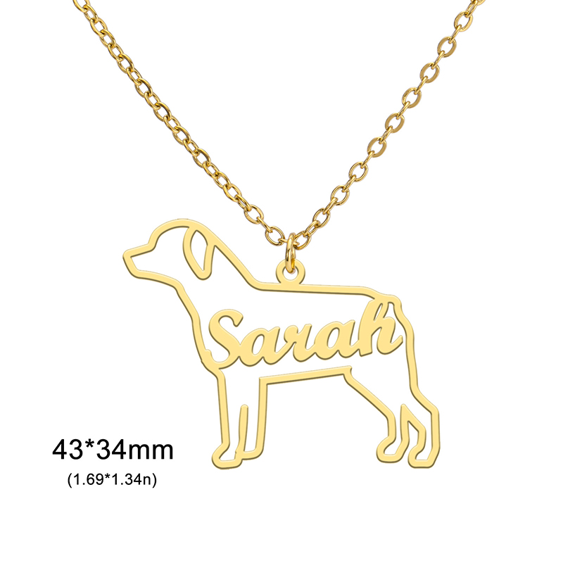 Dog Silhouette - Personalized Necklace-Thyye