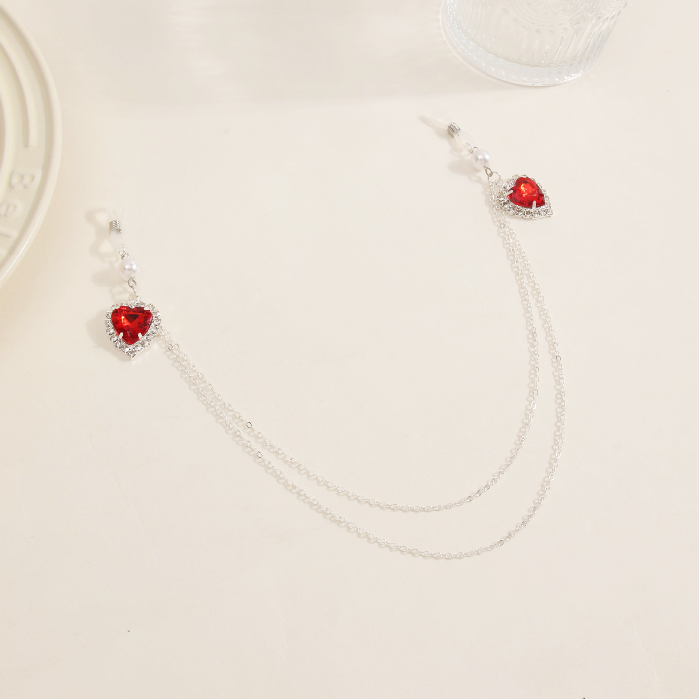 Crimson Heart Crystal Torso Chain