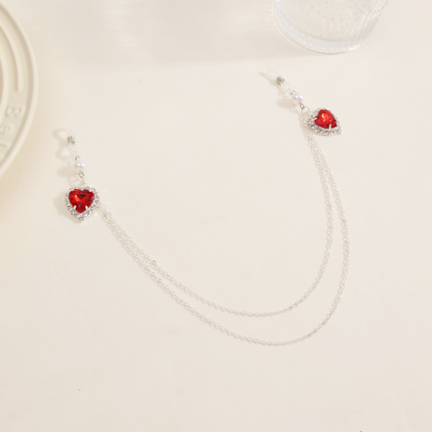 Crimson Heart Crystal Torso Chain