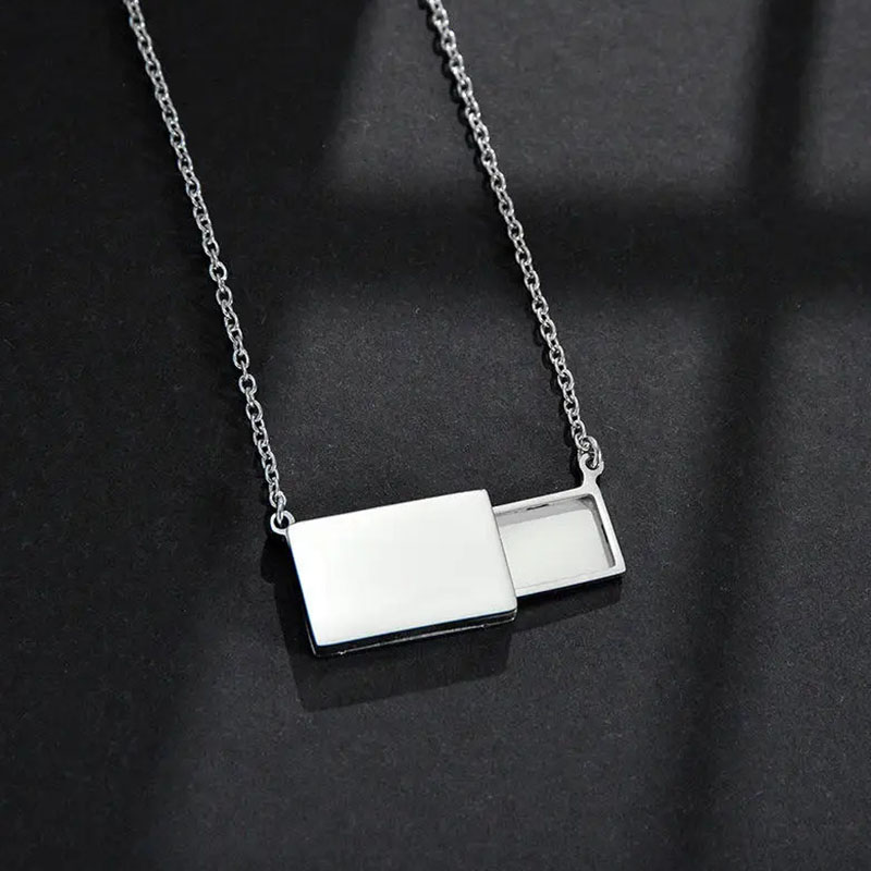 Personalized photo box clavicle chain-Thyye
