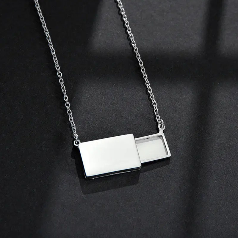 Personalized photo box clavicle chain-Thyye