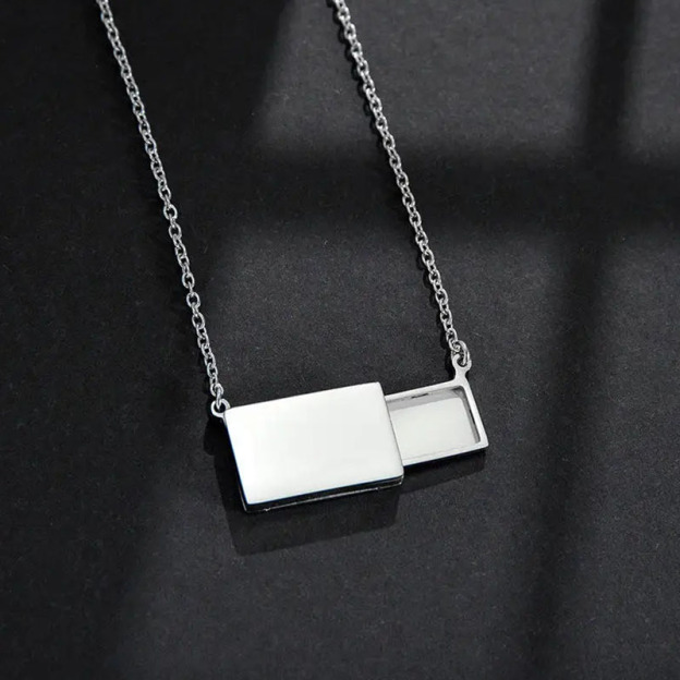 Personalized photo box clavicle chain-Thyye