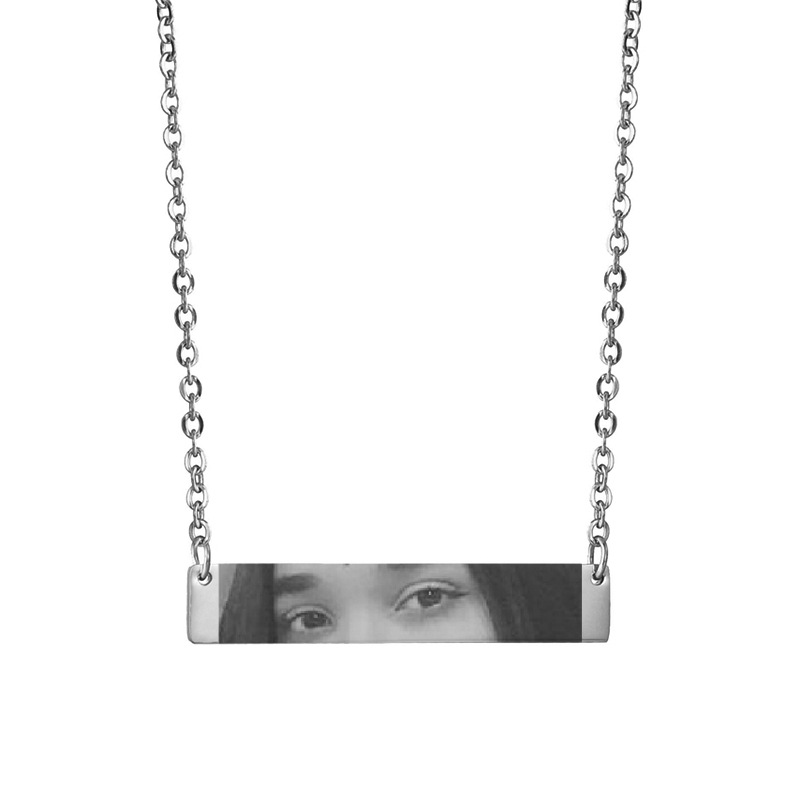 Engraved Bar Necklace-Thyye