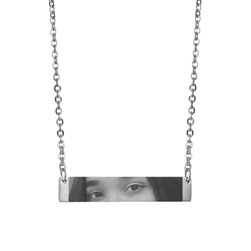 Engraved Bar Necklace-Thyye