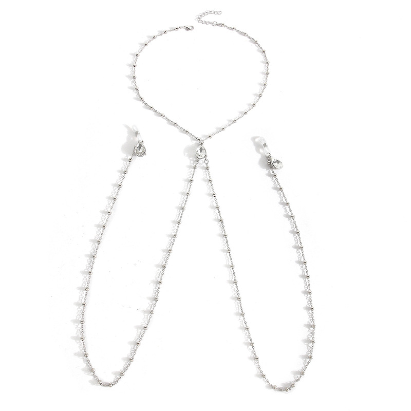 Silver Droplet Strand Torso Chain