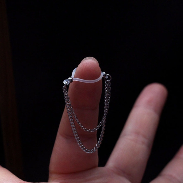 Silicone Punch-free Double-layer Tassel Nipple Ring-Thyye