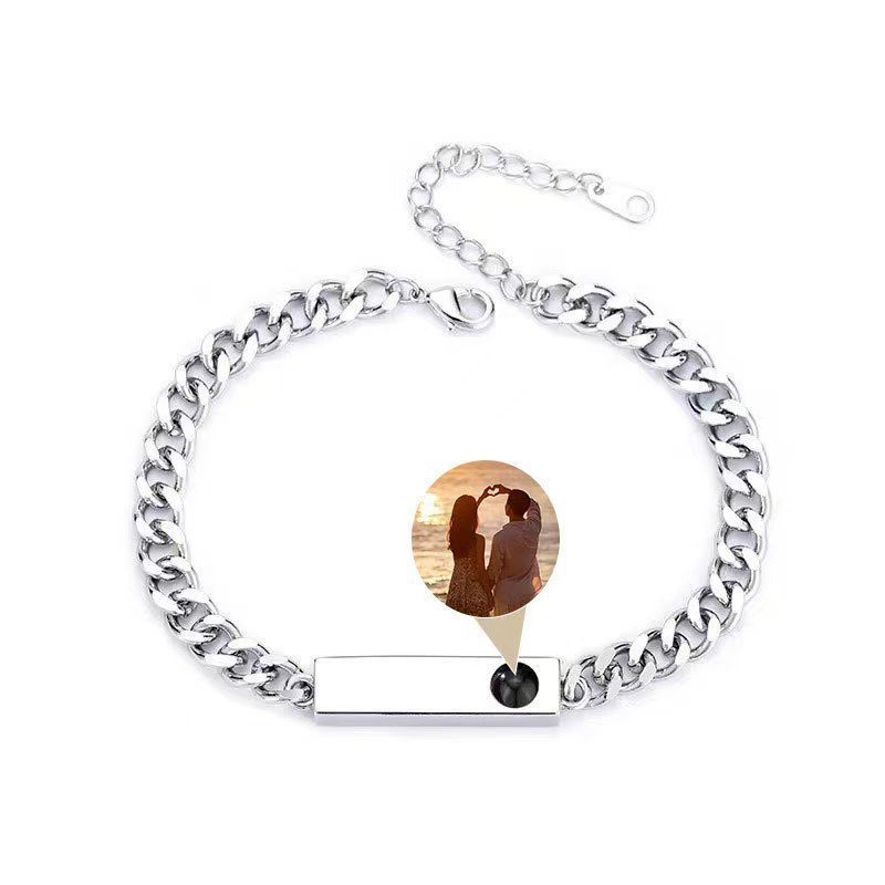 Engraved HD color photo projection bracelet-Thyye