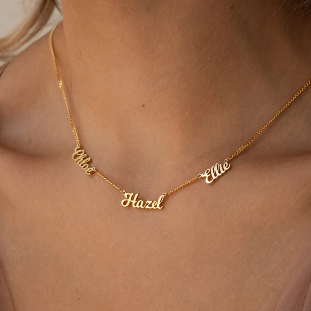 Customized multi-name necklace-Thyye
