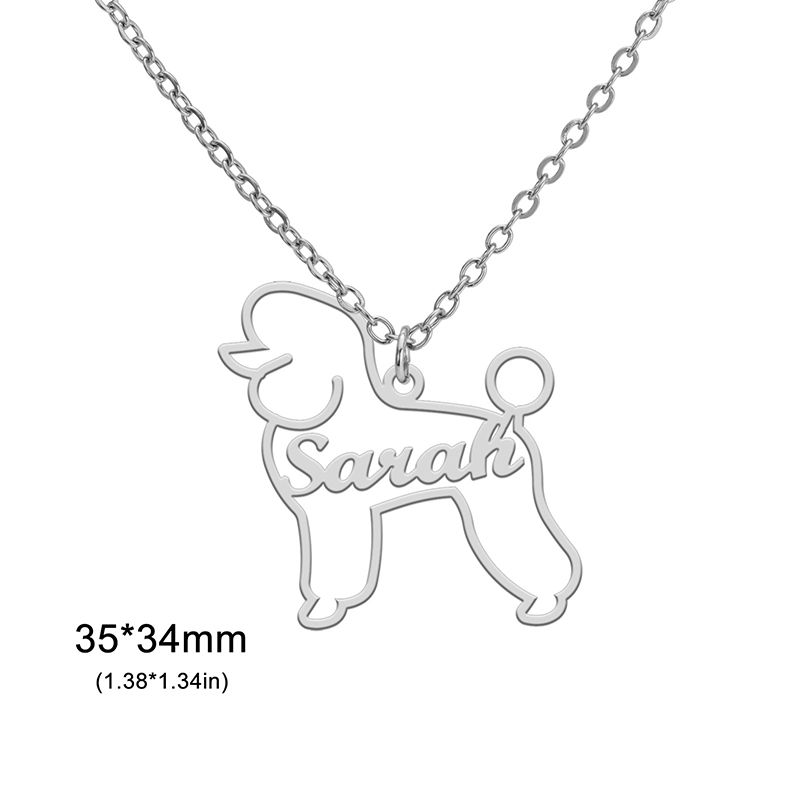 Dog Silhouette - Personalized Necklace-Thyye