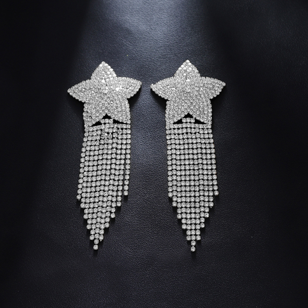 Rhinestone Five-pointed Star Nipple Sticker-Thyye