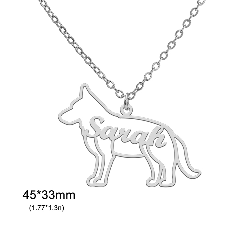 Dog Silhouette - Personalized Necklace-Thyye