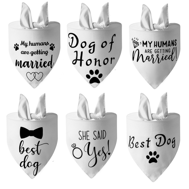 Wedding pet triangle scarf customization-Thyye