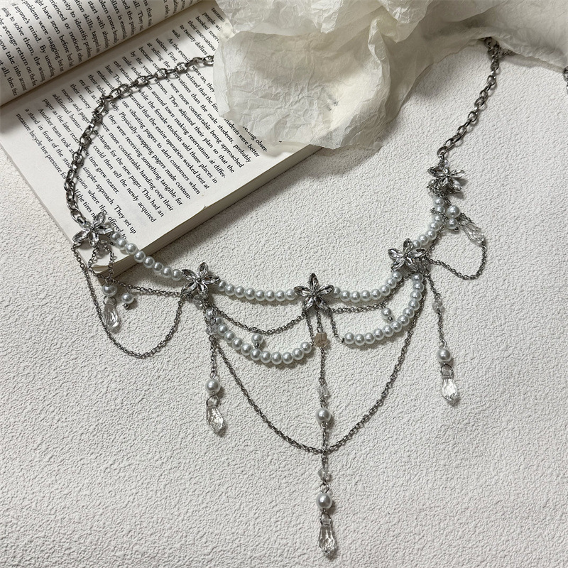 Pearl Blossom Tiered Lariat 