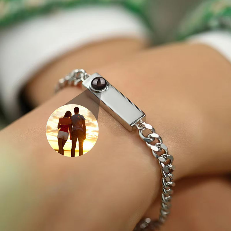 Engraved HD color photo projection bracelet-Thyye