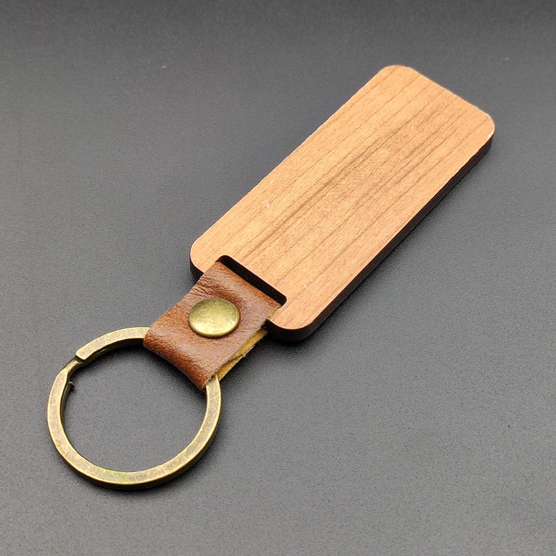 Design pu wood keychain
