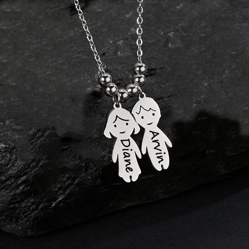 Customized name necklace for boys and girls-Thyye