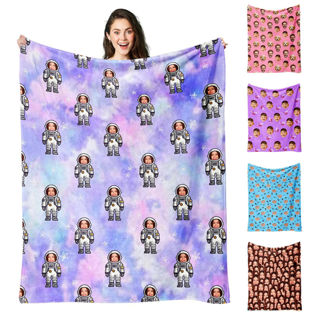 Face pattern blanket-Thyye