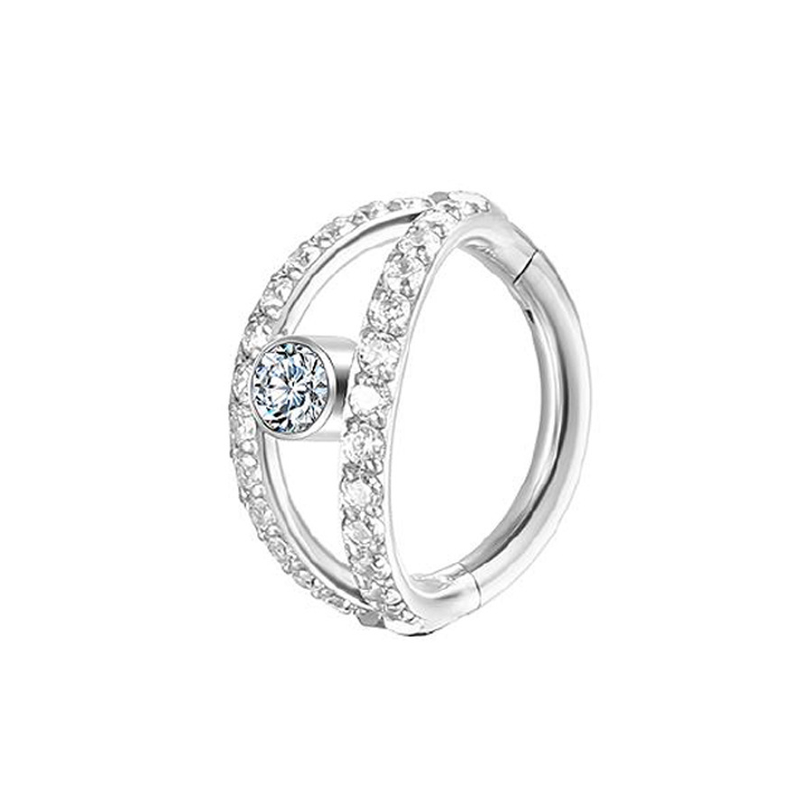 Diamond-encrusted nose ring
