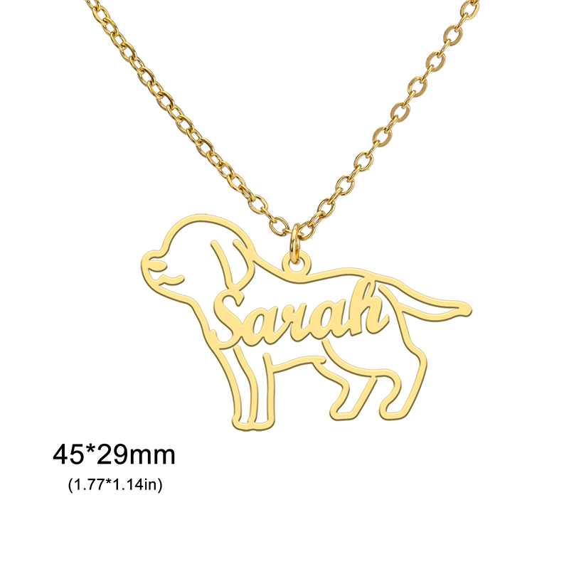 Dog Silhouette - Personalized Necklace-Thyye