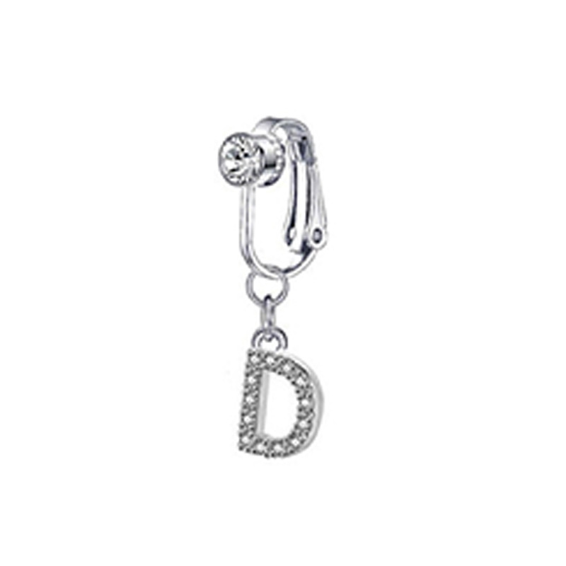 Customized belly button ring with 26 letters-Thyye