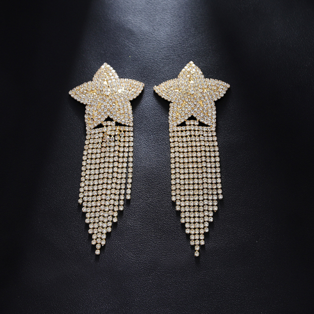 Rhinestone Five-pointed Star Nipple Sticker-Thyye