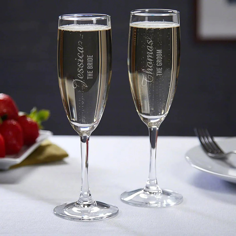 Custom crystal glass champagne flute-Thyye