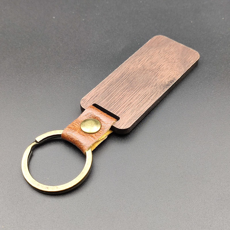 Design pu wood keychain