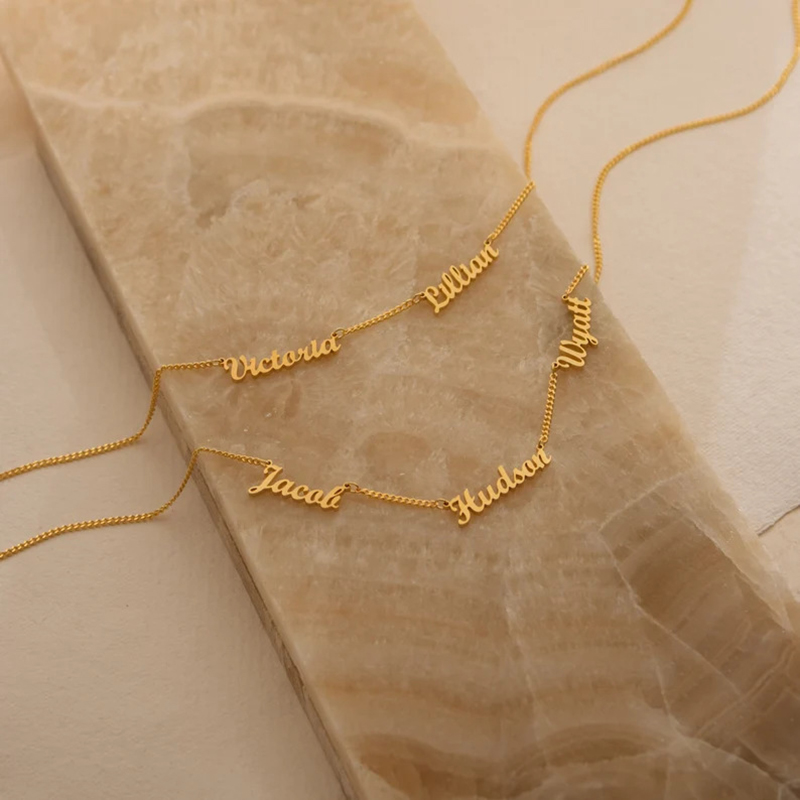 Customized multi-name necklace-Thyye