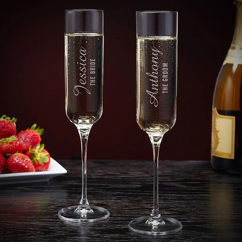 Custom crystal glass champagne flute-Thyye