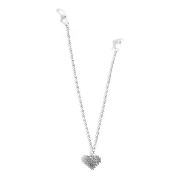 Pavé Heart Silver Torso Chain