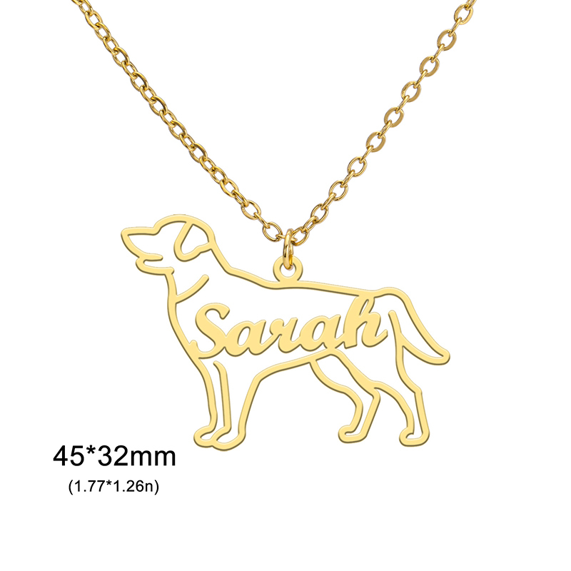 Dog Silhouette - Personalized Necklace-Thyye