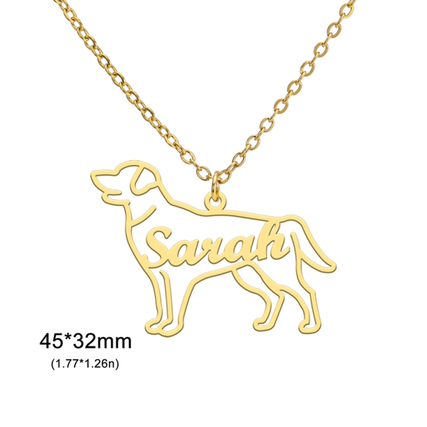 Dog Silhouette - Personalized Necklace-Thyye