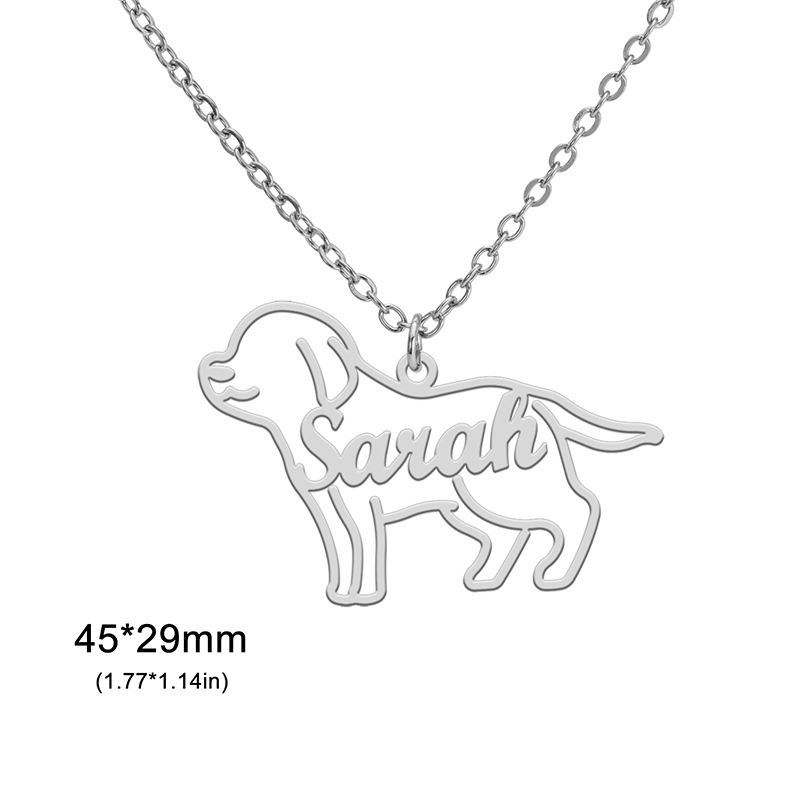 Dog Silhouette - Personalized Necklace-Thyye