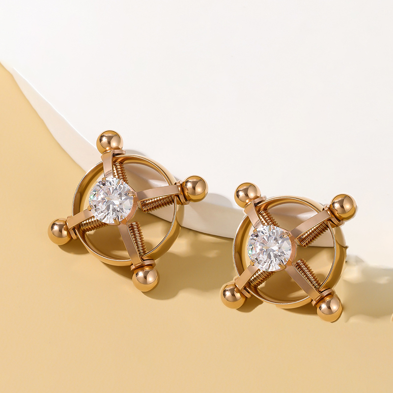 Titanium steel adjustable nipple ring-Thyye