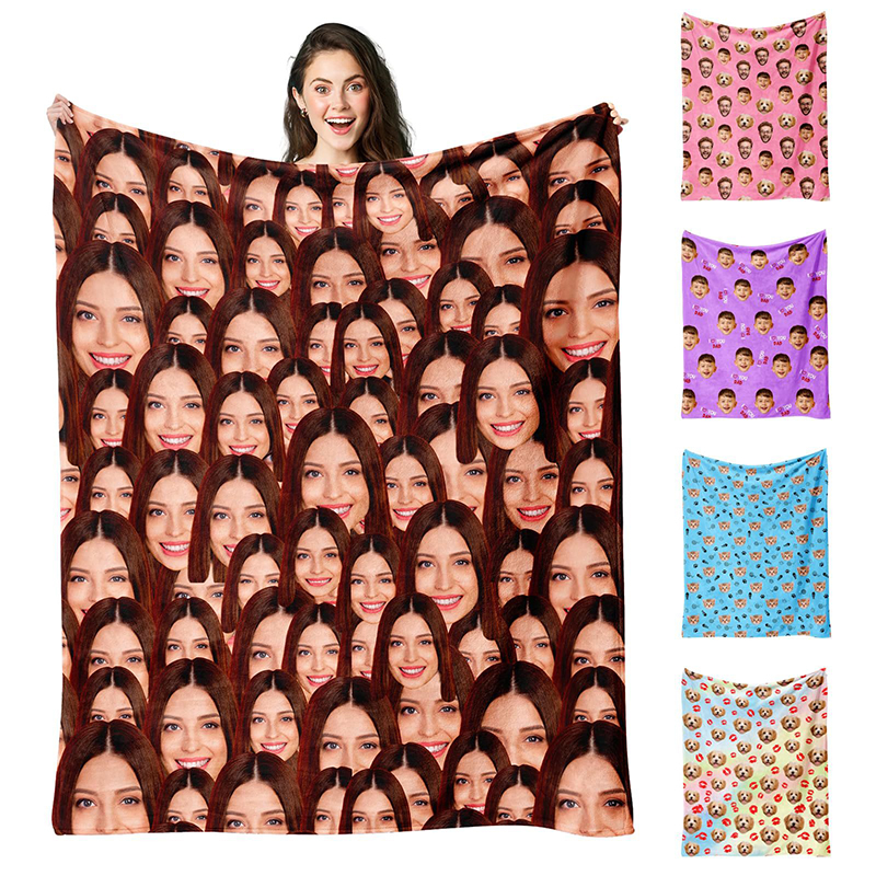 Face pattern blanket-Thyye