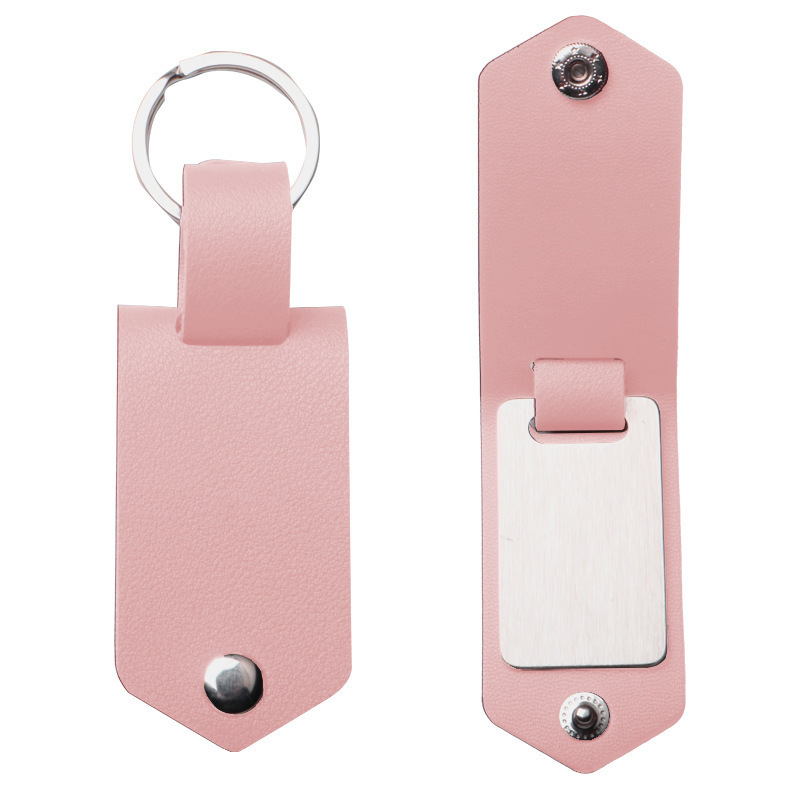 Custom Leather Keychain Photo-Thyye