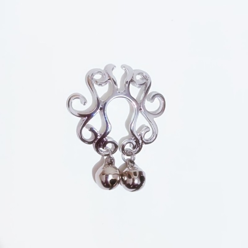 Cute flower bell nipple ring-Thyye