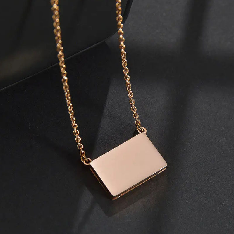 Personalized photo box clavicle chain-Thyye