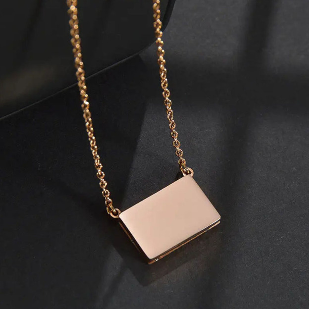 Personalized photo box clavicle chain-Thyye