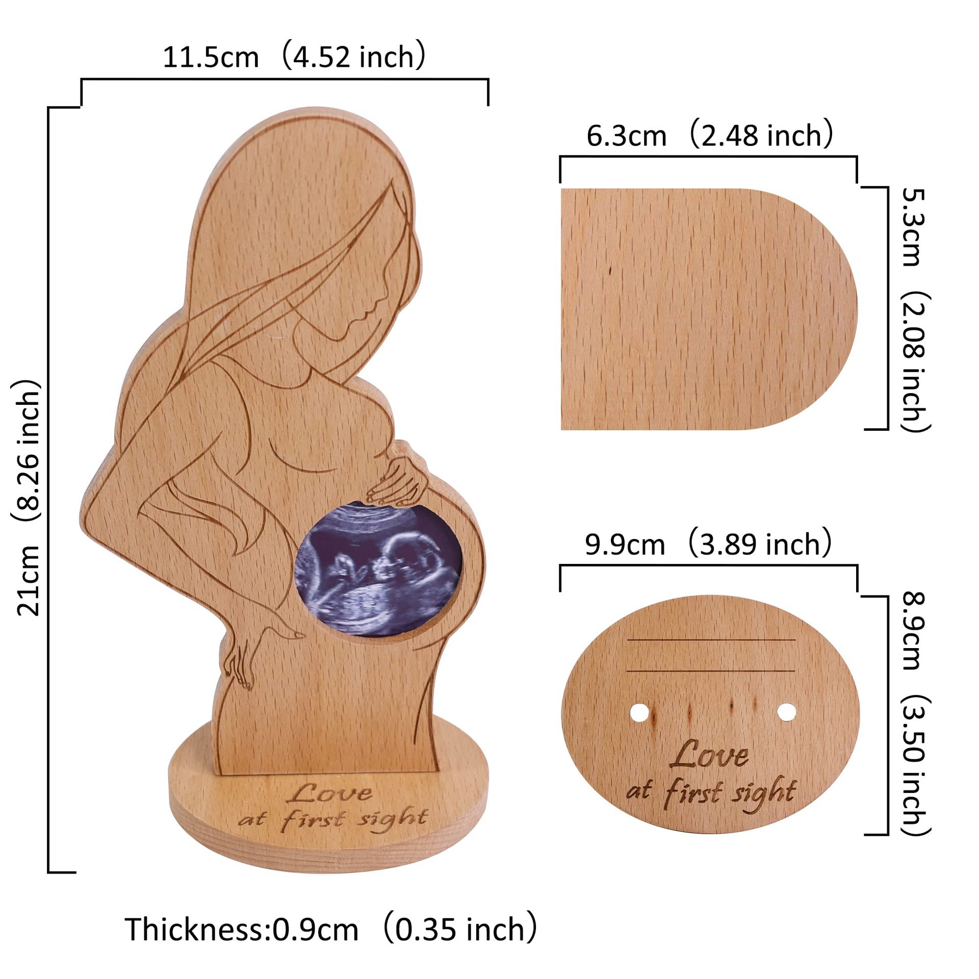 Custom-Maternity Party Wooden Photo Frame - Capture the joy of first-time motherhood - Unique decoration-Thyye