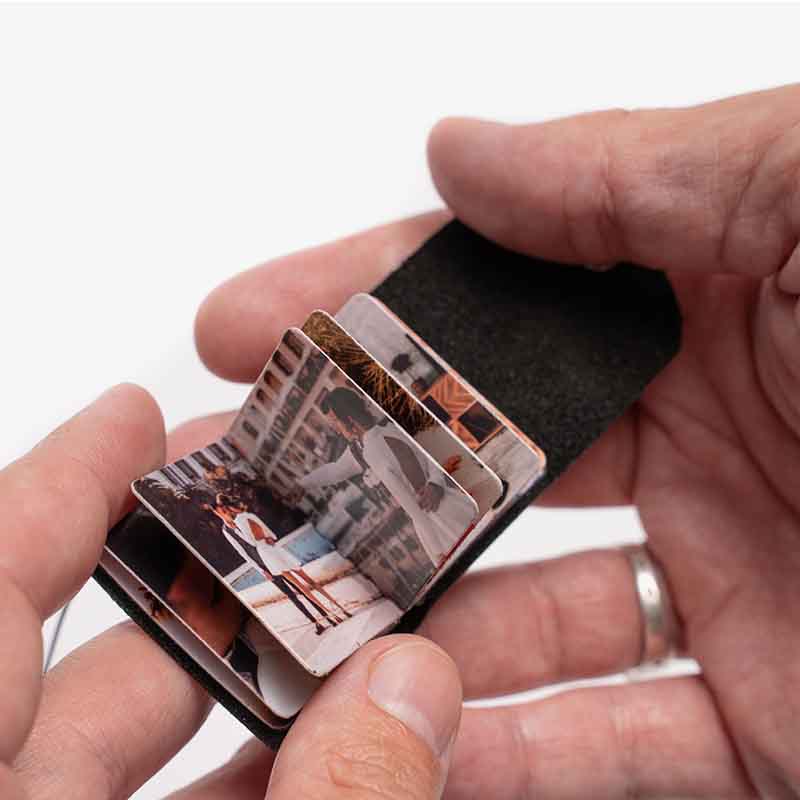Mini Leather Photo Keychain-Thyye