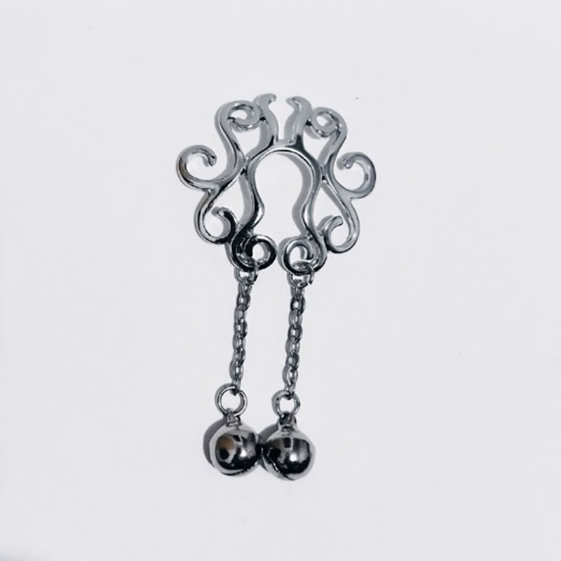 Cute flower bell nipple ring-Thyye