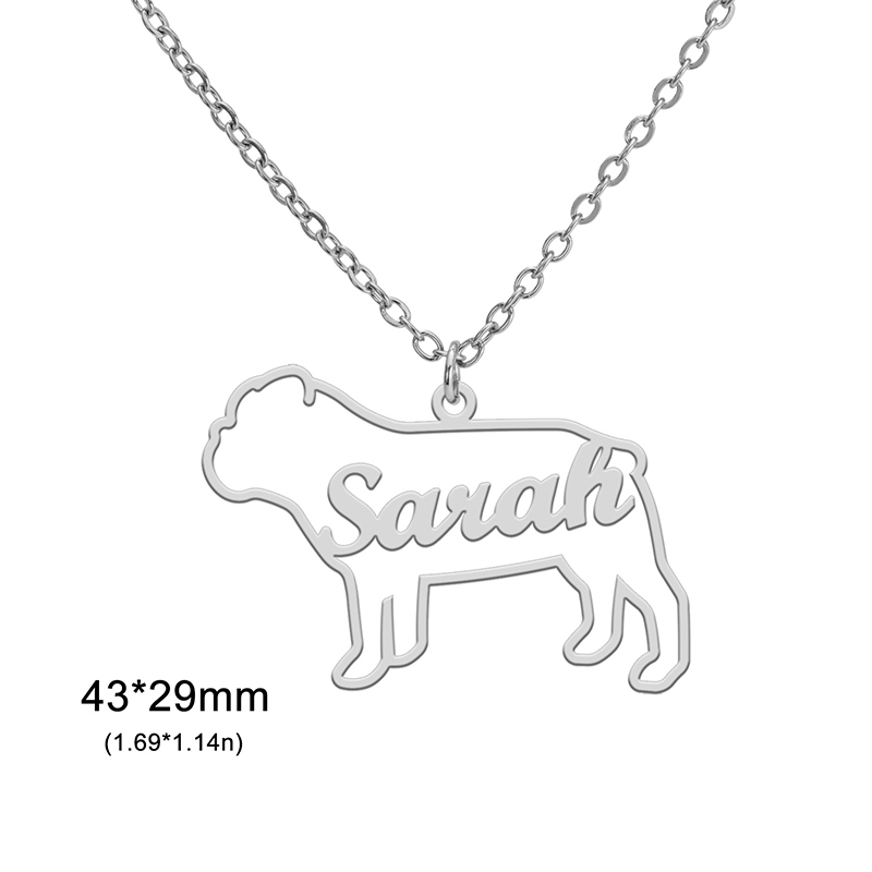 Dog Silhouette - Personalized Necklace-Thyye